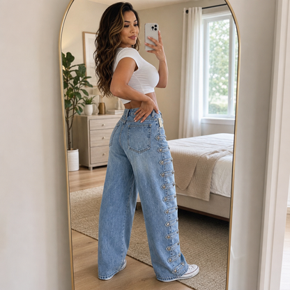 Buckleline™ | Figurumschmeichelnde Wide-Leg-Jeans 🍂 Dein Herbst-Favorit – Nur heute reduziert!
