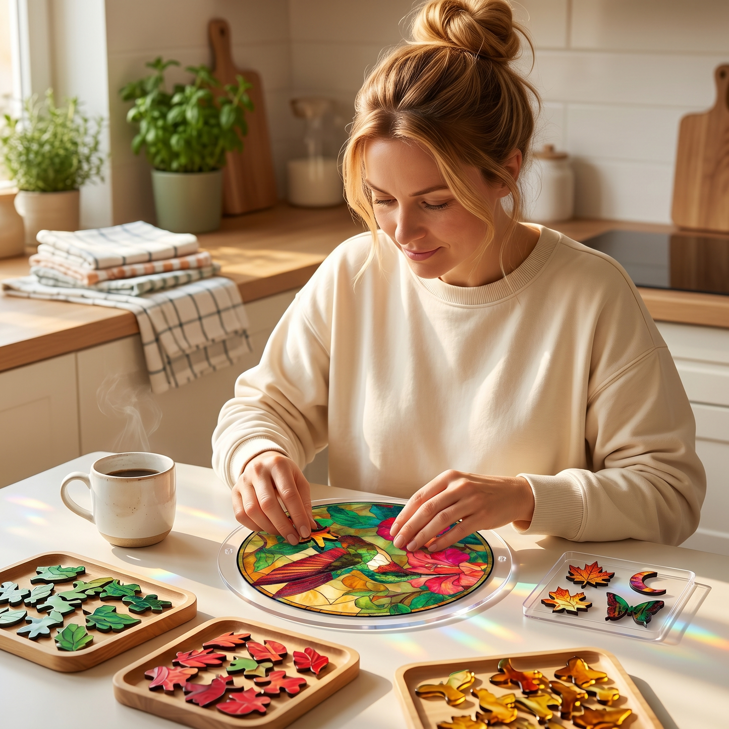 Lunavia™ – Stained Glass Suncatcher Puzzle