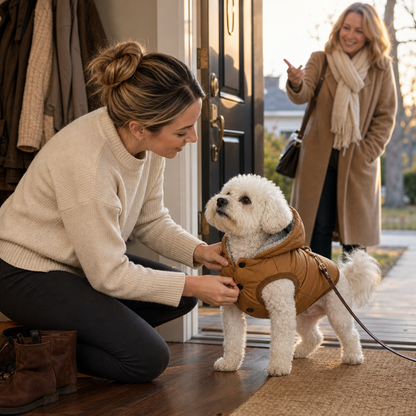 Trekwarm™ – Winddichter, fleecegefütterter Hundemantel mit Geschirrring