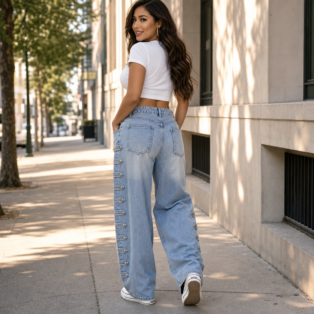 Buckleline™ | Figurumschmeichelnde Wide-Leg-Jeans 🍂 Dein Herbst-Favorit – Nur heute reduziert!