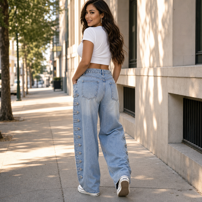 Buckleline™ | Figurumschmeichelnde Wide-Leg-Jeans 🍂 Dein Herbst-Favorit – Nur heute reduziert!