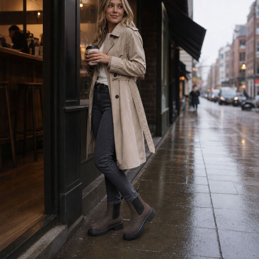 Traqora – Chelsea Boots mit weiter Passform und elastischen Einsätzen