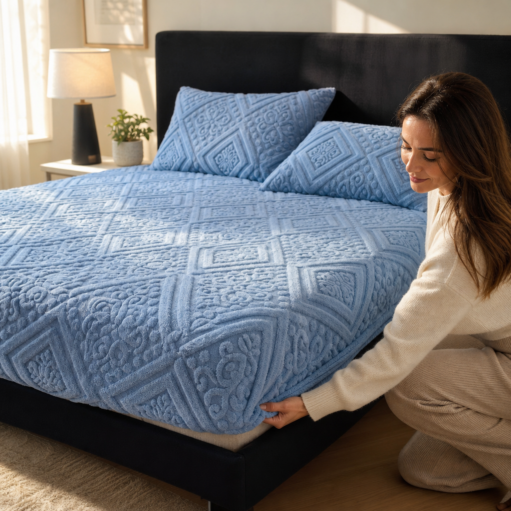Letzter Tag: 50 % Rabatt | Damask Haven™ – Luxus-Spannbettlaken mit kuschelweichem 3D-Damastmuster!