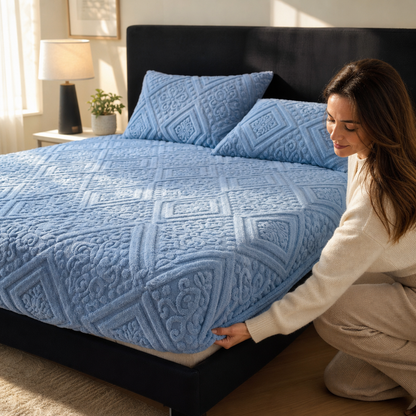 Letzter Tag: 50 % Rabatt | Damask Haven™ – Luxus-Spannbettlaken mit kuschelweichem 3D-Damastmuster!