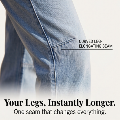 Lumière – Women's High-Waisted Cropped Barrel Jeans