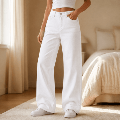 Lunavia™ | Damen-Vintage-Jeans mit weitem Bein & lockerer Passform – Stilvoller Komfort für jeden Tag