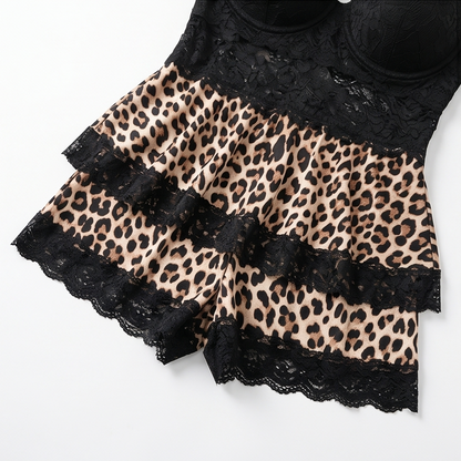 Lunella – Women's Tiered Lace Cami Pajama Set