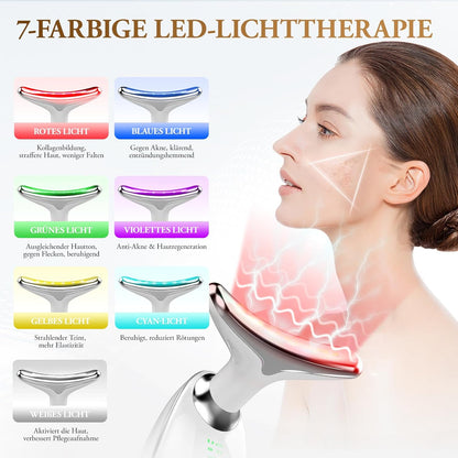 Vellista SkinLift™ | Mikrostrom & LED-Therapie für Gesicht & Hals | bekämpft Hautunreinheiten und lässt die Haut strahlen