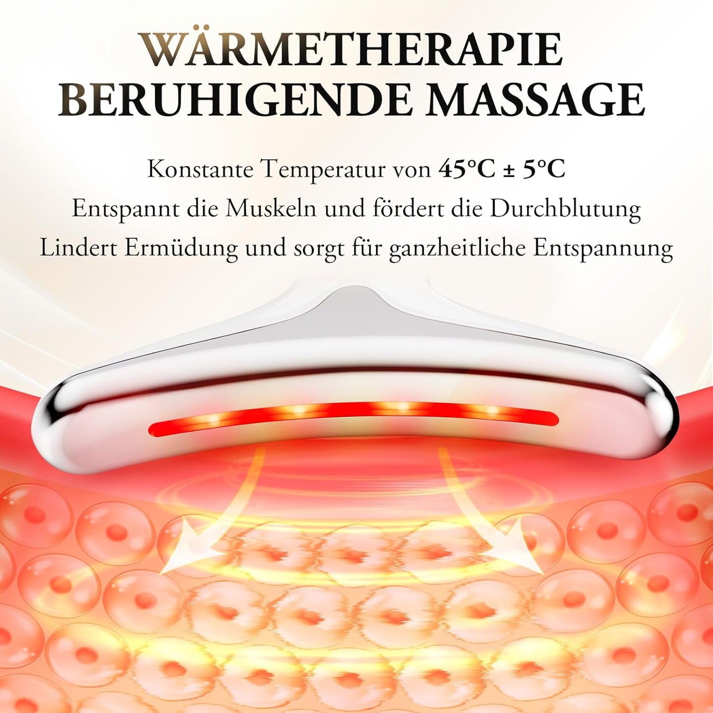 Vellista SkinLift™ | Mikrostrom & LED-Therapie für Gesicht & Hals | bekämpft Hautunreinheiten und lässt die Haut strahlen