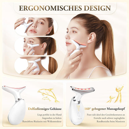 Vellista SkinLift™ | Mikrostrom & LED-Therapie für Gesicht & Hals | bekämpft Hautunreinheiten und lässt die Haut strahlen