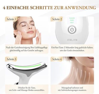 Vellista SkinLift™ | Mikrostrom & LED-Therapie für Gesicht & Hals | bekämpft Hautunreinheiten und lässt die Haut strahlen