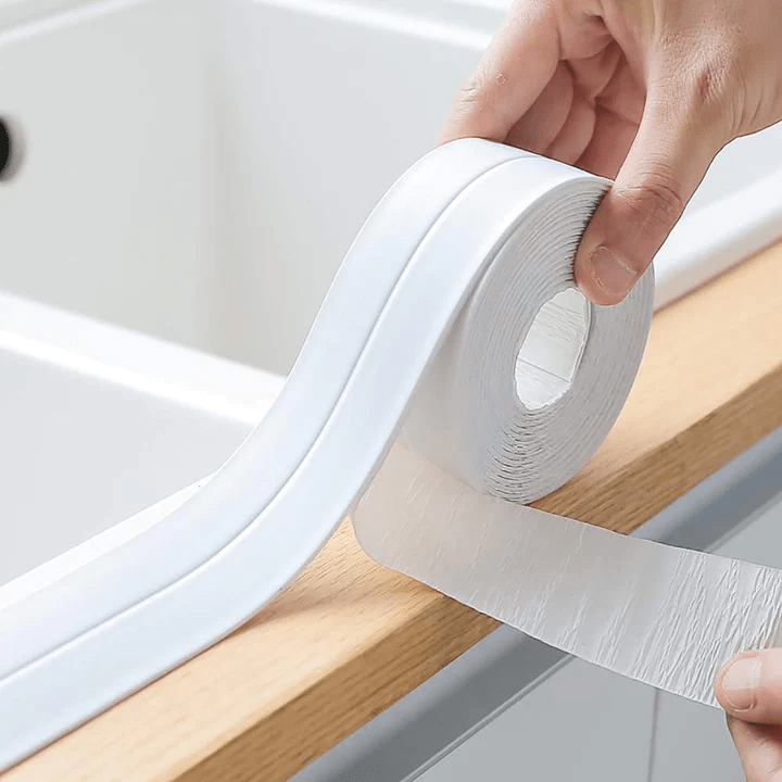 Selbstklebender Dichtungsstreifen | Wasserdicht, schimmelresistent & flexibel | Einfach zuschneidbar für Bad, Küche & Haushalt