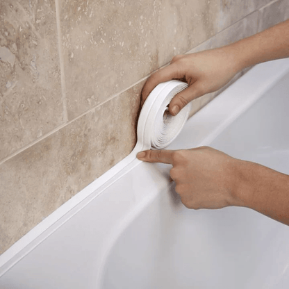 Selbstklebender Dichtungsstreifen | Wasserdicht, schimmelresistent & flexibel | Einfach zuschneidbar für Bad, Küche & Haushalt