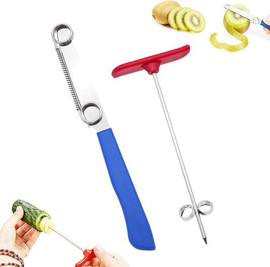 3-in-1 Multifunktionaler Gemüse- & Obstschneider – Spiralschneider & Schnellmesser, scharf & langlebig