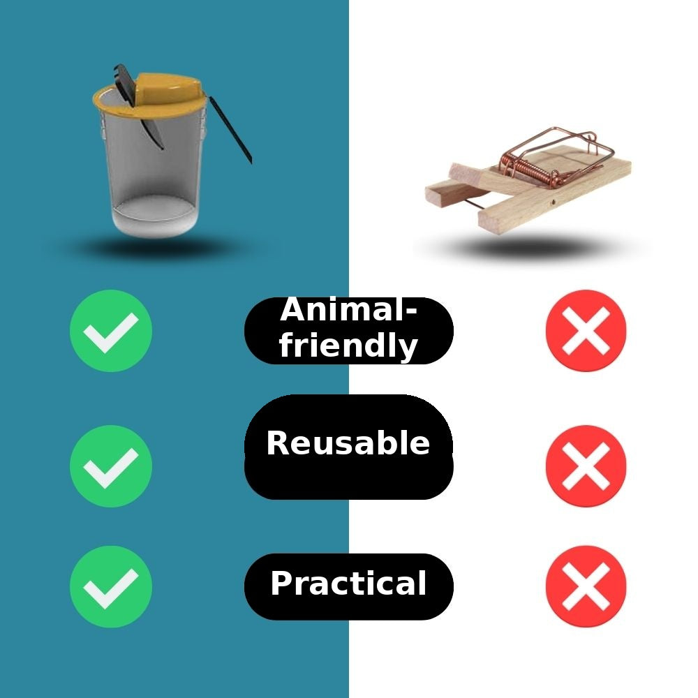 FlipCatch™ | Wiederverwendbare Lebendmausefalle für Eimer