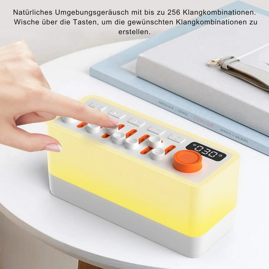 Somniva™ - Schlafgerät mit weißem Rauschen und 8 Naturgeräuschen