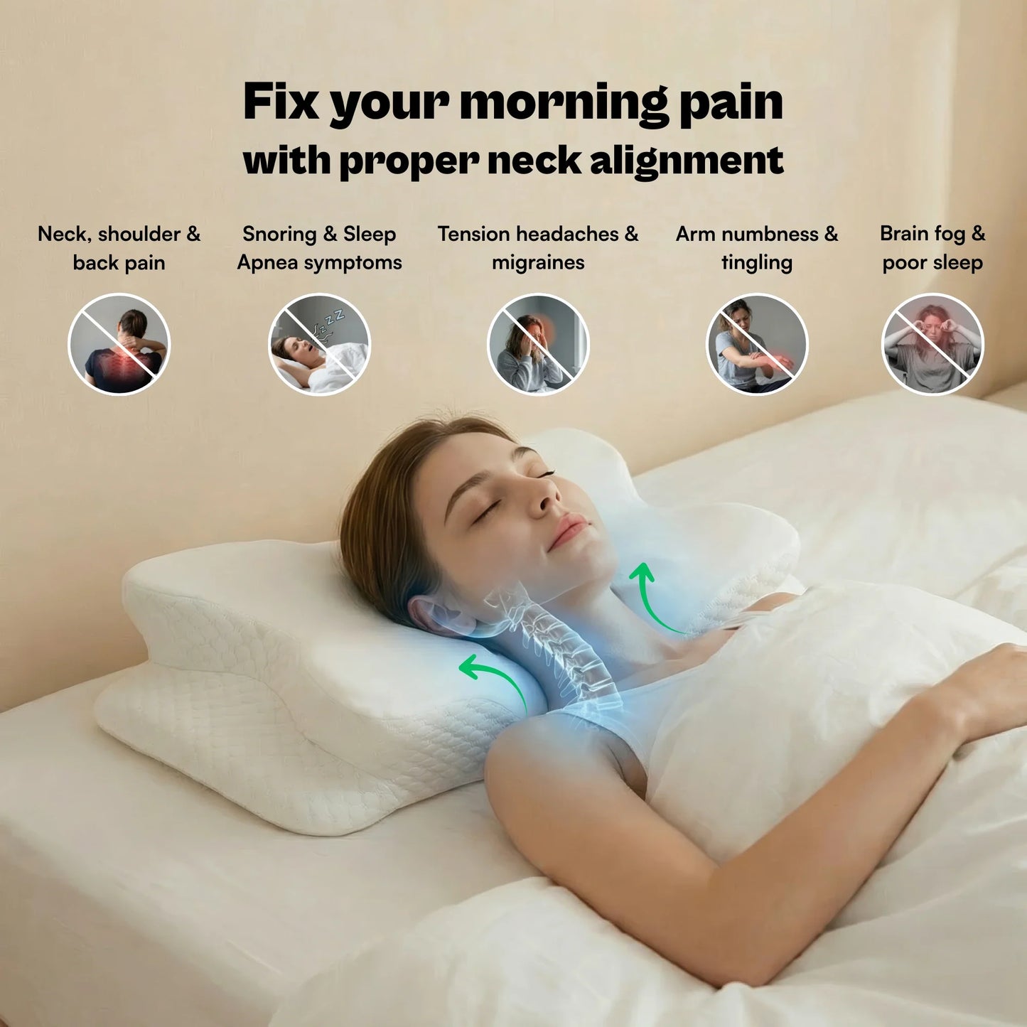 Align Pillow™ – Schmerzfrei aufwachen mit perfekter Nackenstütze