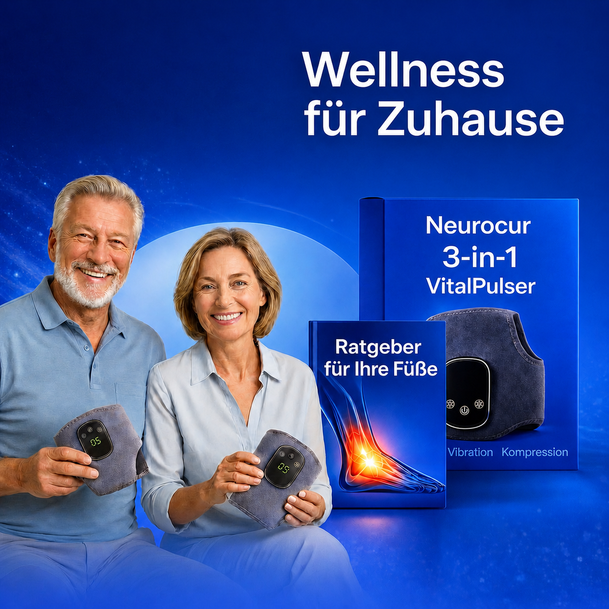 VitalPulse™ Fußmassagegerät mit Wärme für müde Füße