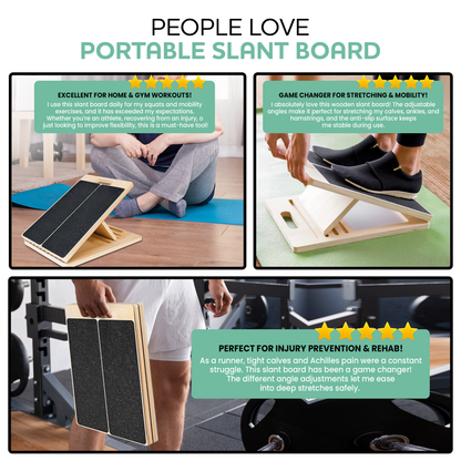 FlexEase — verstellbares Dehnbrett aus Holz