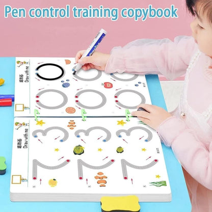 InkWell™ | Lesen & Schreiben Wiederverwendbares Arbeitsbuch für Kinder | 50% RABATT