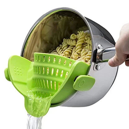 ClipDrain Elite — Anklemmbares Topfsieb zum Abgießen von Pasta und Gemüse