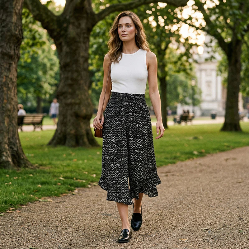 Paola Serra™ Elegante Hose mit weitem Bein für selbstbewusste Alltagslooks