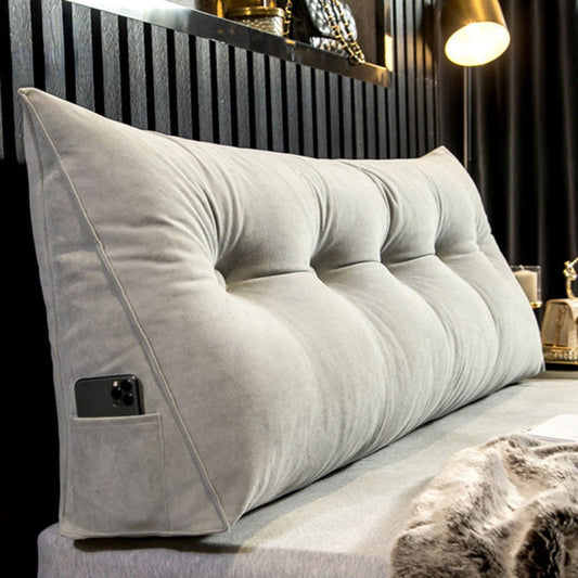 Ergonomisches Rückenstützkissen PremiumKissen™ | Bio-Baumwollbezug & stützende Füllung | Mit Seitentasche | Für Bett & Sofa