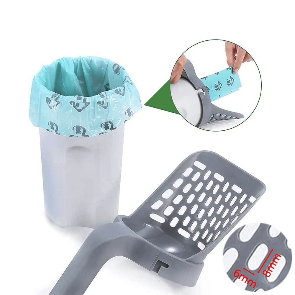 CleanScoop™ | Katzenstreuschaufel-Set mit Abfallbeuteln – Schnell und Hygienisch