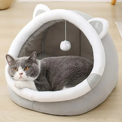 Gemütliche geschlossene Katzenbett-Höhle