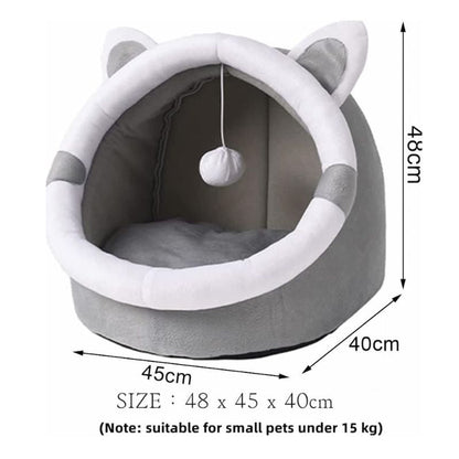 Gemütliche geschlossene Katzenbett-Höhle