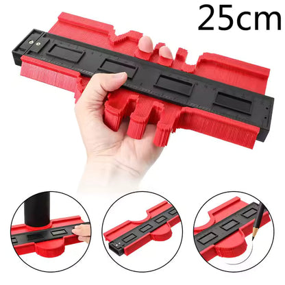 Konturlehre 25 cm für präzise Schnittlinien | Für Sockelleisten, Laminat & Fliesen | Formkopierer aus ABS, kompakt & robust