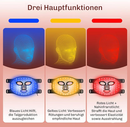 HautGlow™ | Rotlichtmaske | LED Gesichtsmaske | Haut Lichttherapie