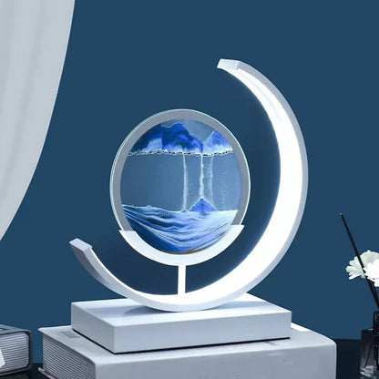 SandScape – Tischlampe mit kinetischer Sanduhr