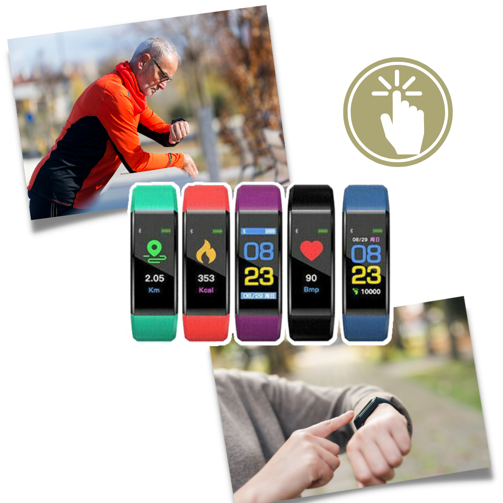 Senioren-Smartwatch mit Herzfrequenz- und Blutdruckmessung