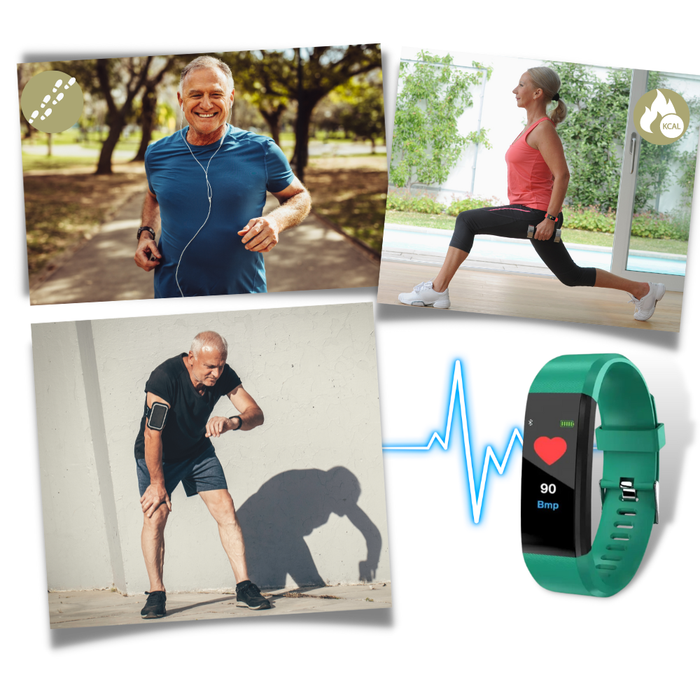 Senioren-Smartwatch mit Herzfrequenz- und Blutdruckmessung
