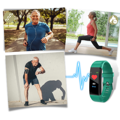 Senioren-Smartwatch mit Herzfrequenz- und Blutdruckmessung