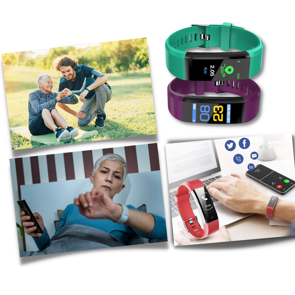Senioren-Smartwatch mit Herzfrequenz- und Blutdruckmessung