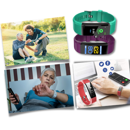 Senioren-Smartwatch mit Herzfrequenz- und Blutdruckmessung