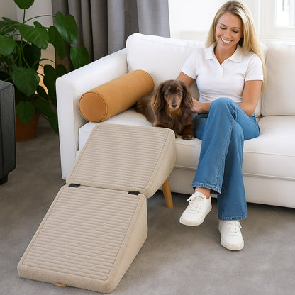 SofaFreund™ | Hundetreppe für Bett & Sofa | Hunderampe & Hocker in einem