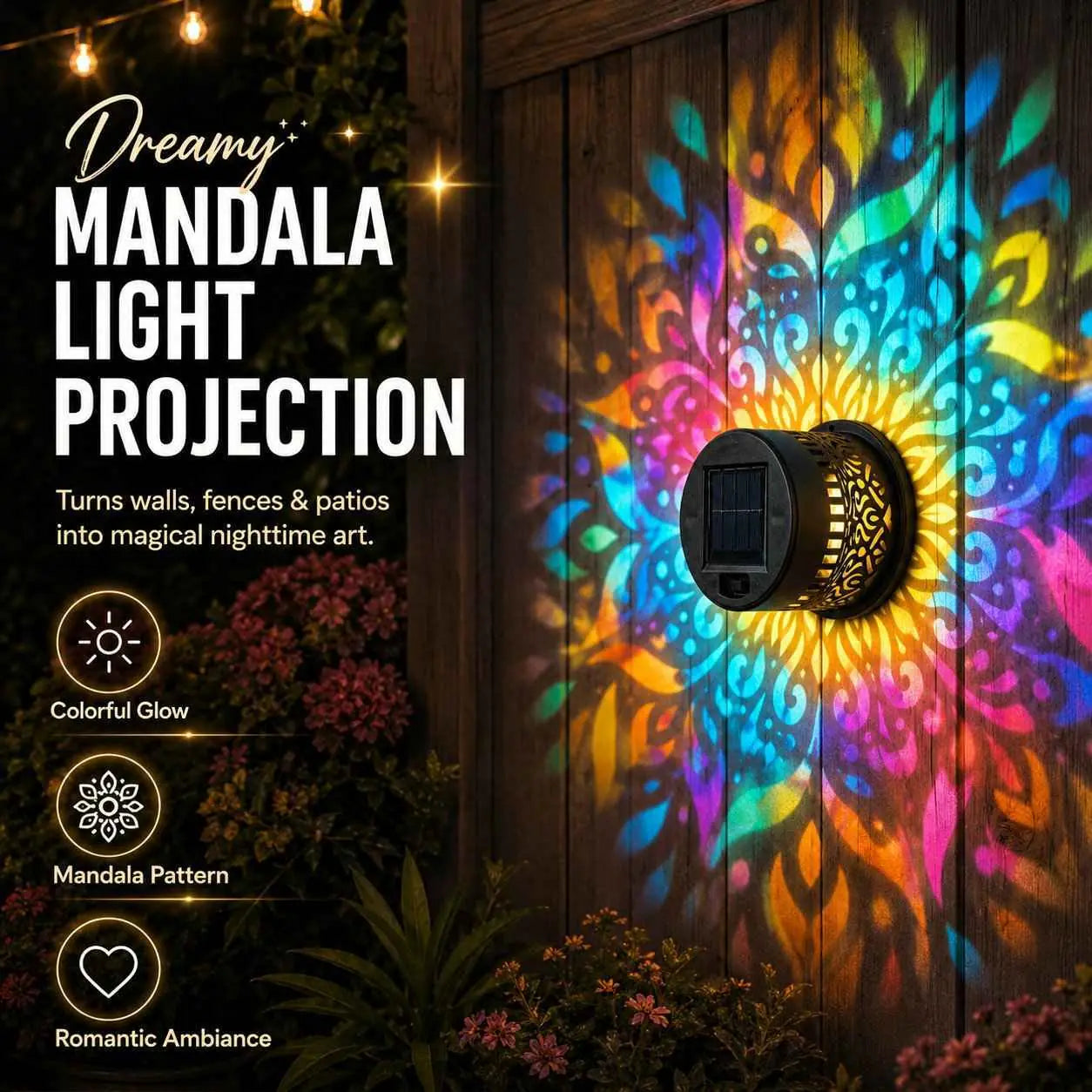 1+1 Gratis | MoonPetal™ Solar-Wanddeko mit Beleuchtung | Nur noch heute!