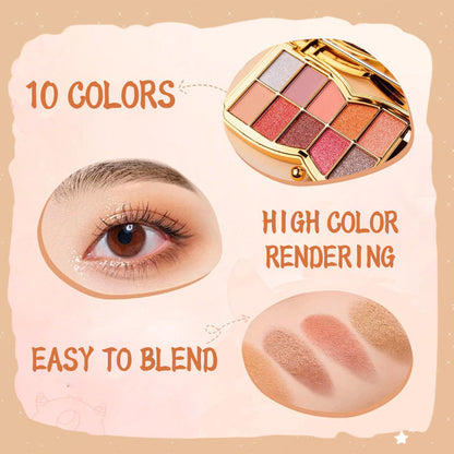 Your Beauty Diary – 10‑Farb-Glitzer-Lidschattenpalette mit leicht verblendbaren Nuancen