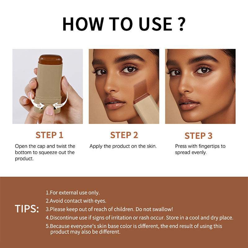 GlowTint Serum-Foundation-Stick – Leichter, strahlender Teint-Stick