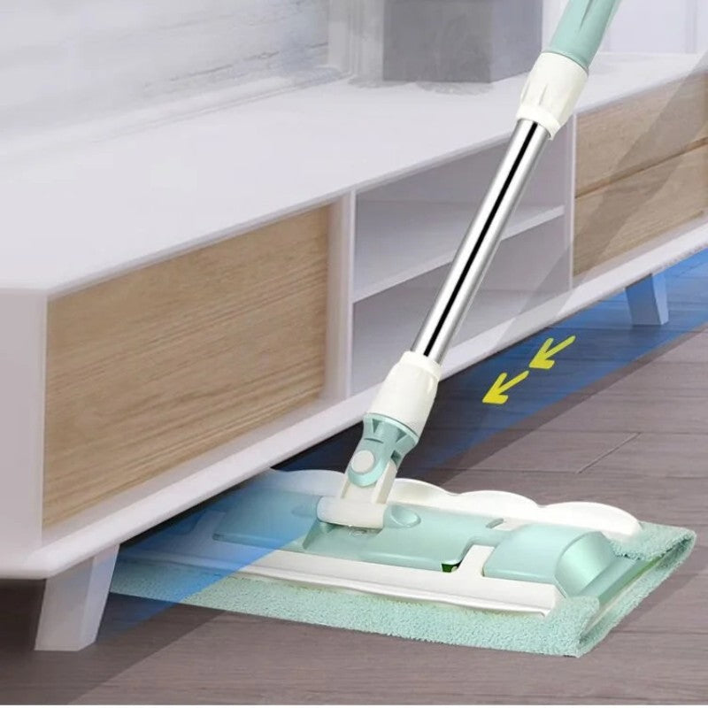 FlexiClean™ | Bodenwischer – Teleskopstiel, Mikrofaser & 360° Reinigung