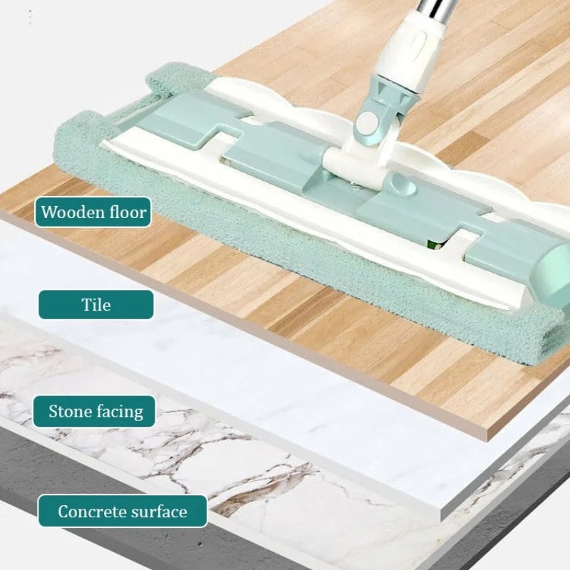 FlexiClean™ | Bodenwischer – Teleskopstiel, Mikrofaser & 360° Reinigung