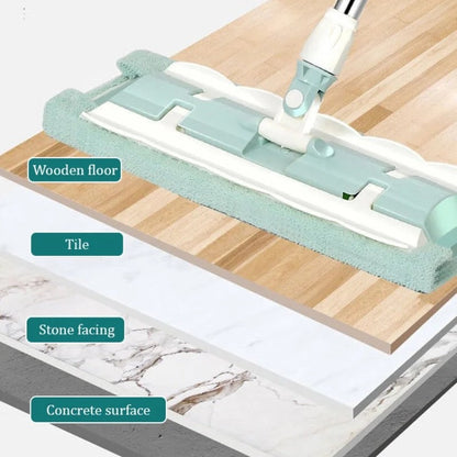 FlexiClean™ | Bodenwischer – Teleskopstiel, Mikrofaser & 360° Reinigung