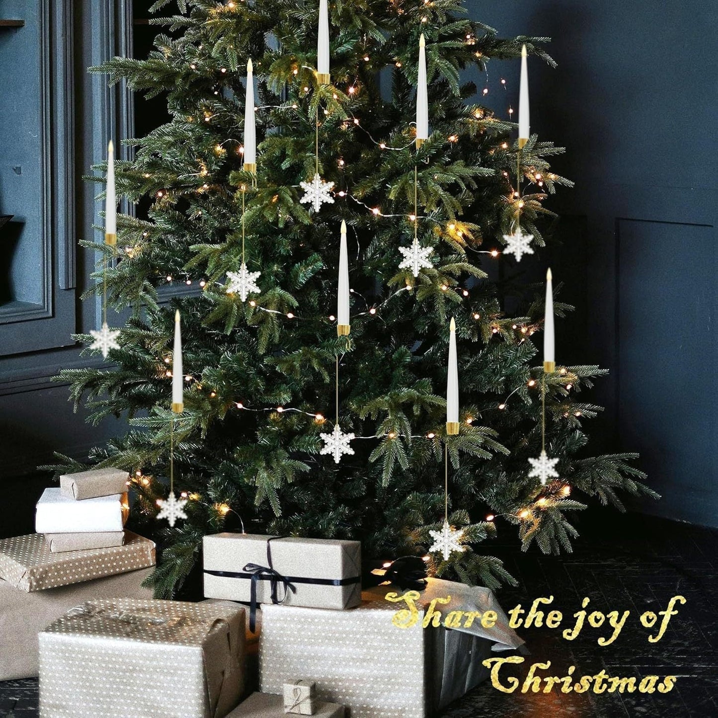 3+3 Gratis | X-MasGlow – LED-Weihnachtsbaumkerzen mit Kristallhaken