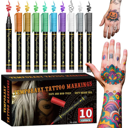 InkJoy – Temporäre Tattoo Marker Set | 50% RABATT