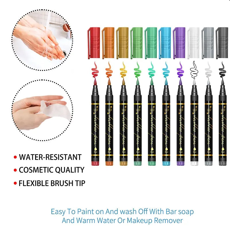 InkJoy – Temporäre Tattoo Marker Set | 50% RABATT