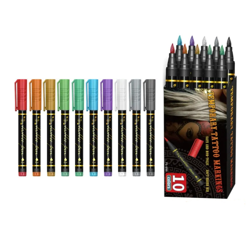 InkJoy – Temporäre Tattoo Marker Set | 50% RABATT