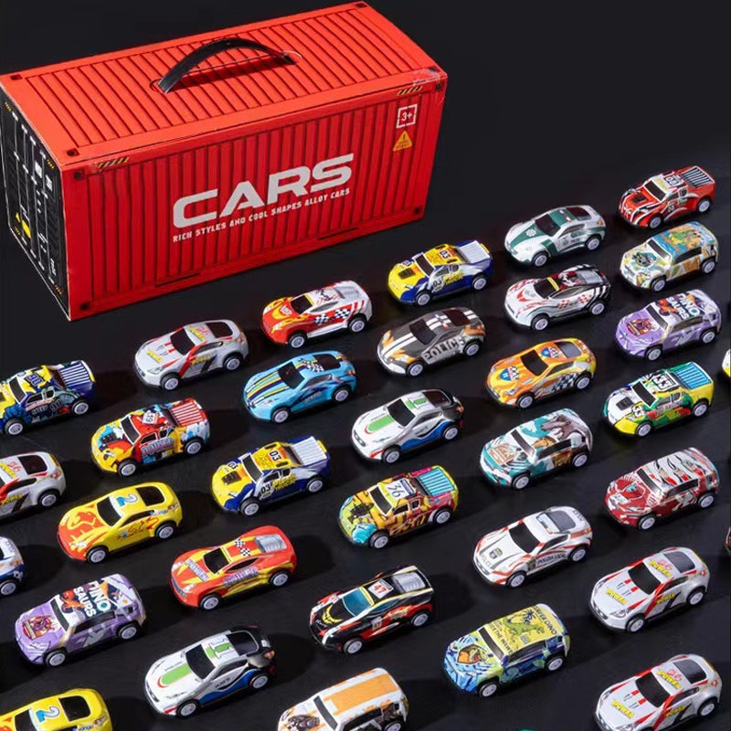 TurboGarage – 48 Mini Rückzieh-Autos